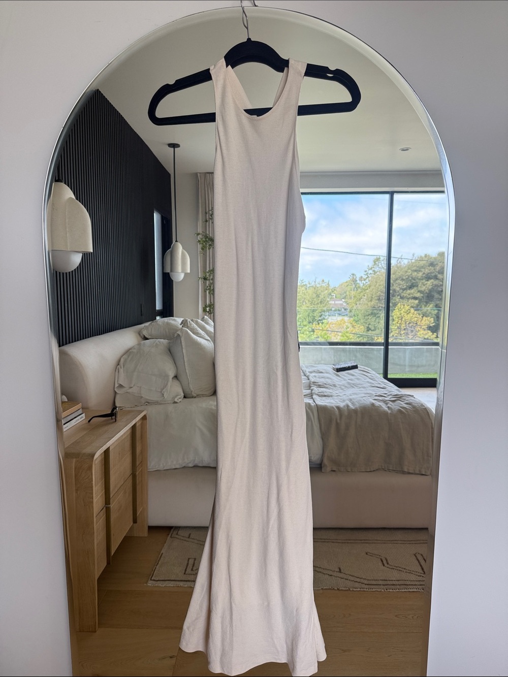 Massimo Dutti Minimalist White Tank Maxi Dress
